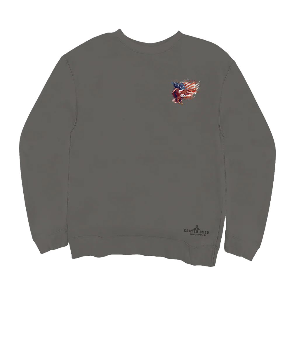 Freedom Eagle Flight - Crater Dyed® Long Sleeve Sweatshirt - Image 4