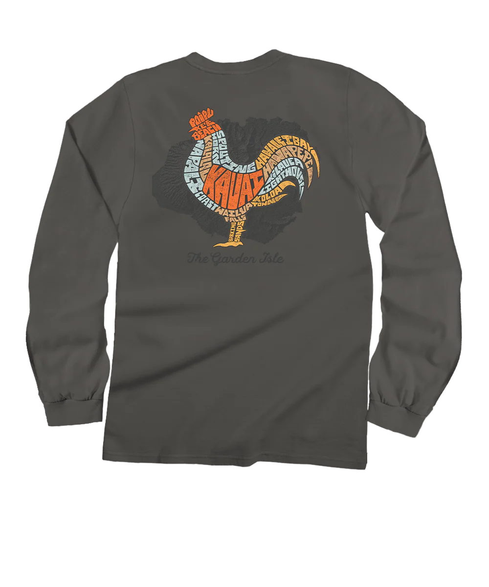Garden Bird - Crater Dyed® Long Sleeve Crewneck T-Shirt