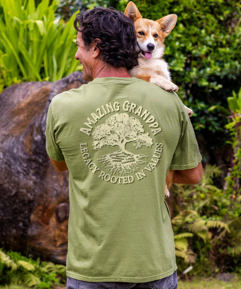 Grandpa Roots - Hemp Dyed Short Sleeve Crewneck T-Shirt - Image 2