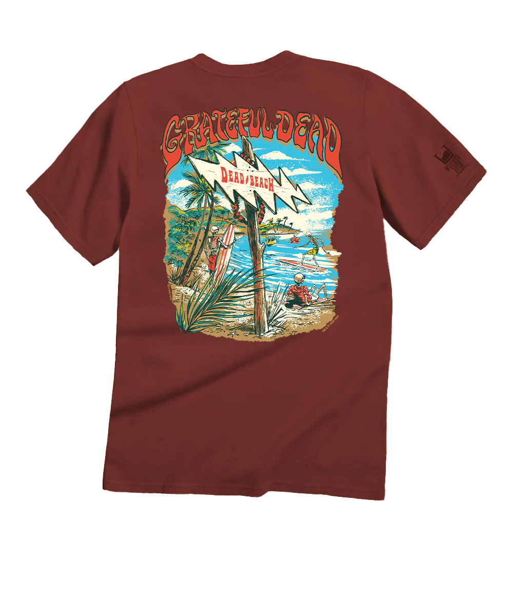 Grateful Dead Beach - Whiskey Dyed Short Sleeve Crewneck T-Shirt