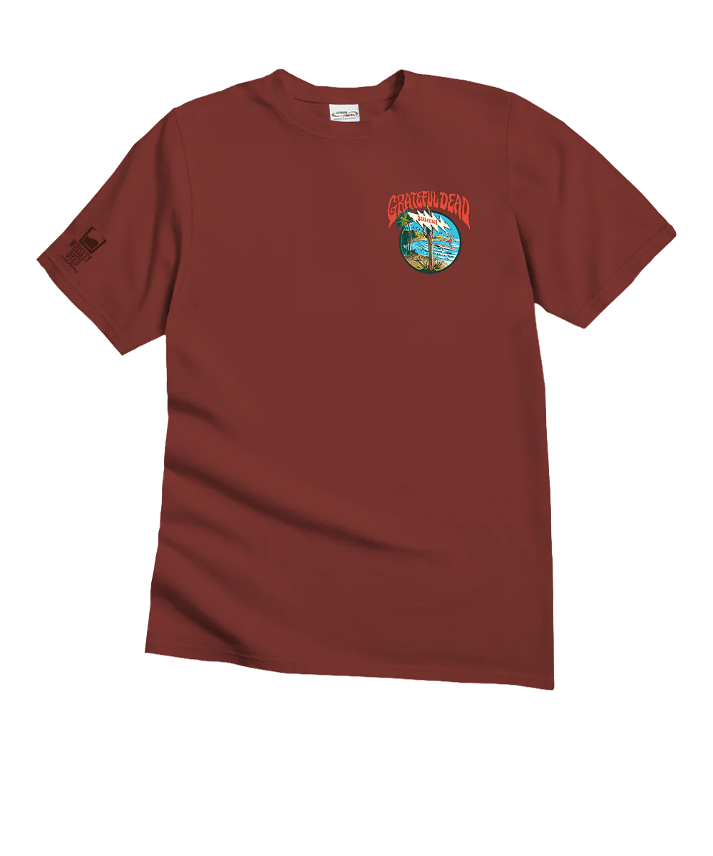 Grateful Dead Beach - Whiskey Dyed Short Sleeve Crewneck T-Shirt - Image 4