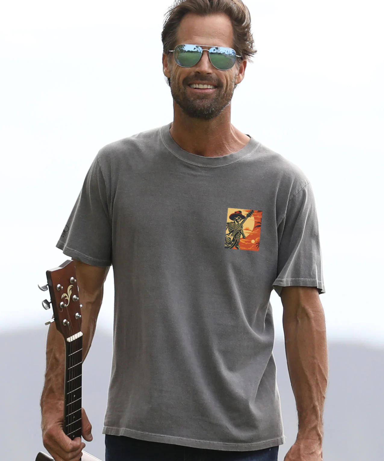 Grateful Dead Concert Poster - Crater Dyed® Short Sleeve Crewneck T-Shirt - Image 3