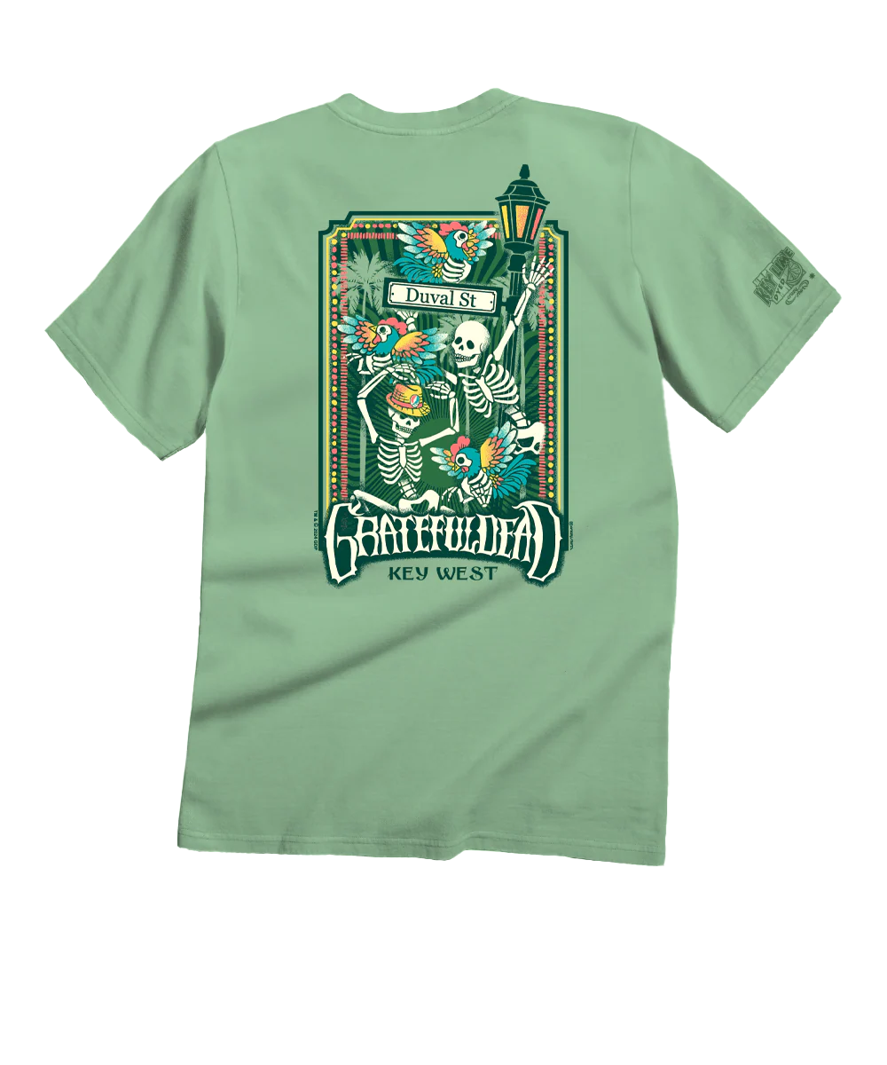 Grateful Dead Duval Street - Key Lime Dyed Short Sleeve Crewneck T-Shirt
