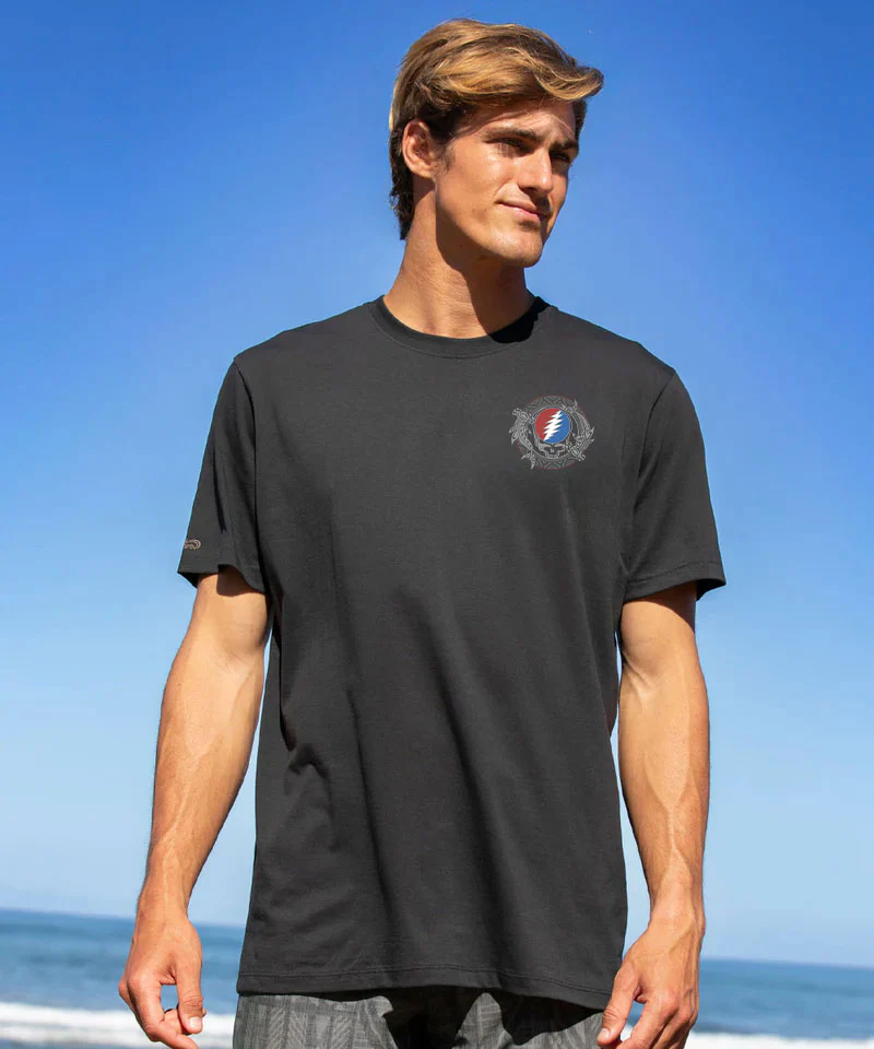 Grateful Dead Hammerheads - Jet Black Short Sleeve Pima T-Shirt - Image 3