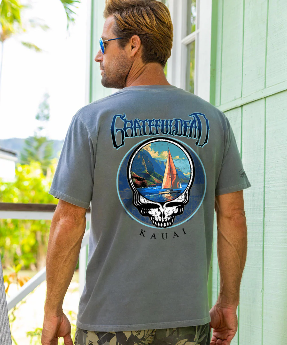 Grateful Dead Island Sail - Crater Dyed® Short Sleeve Crewneck T-Shirt - Image 2