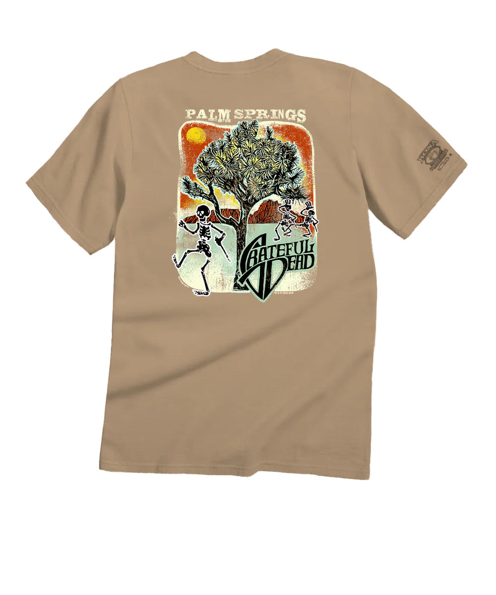 Grateful Dead Joshua Tree - Kona Coffee Dyed Short Sleeve Crewneck T-Shirt