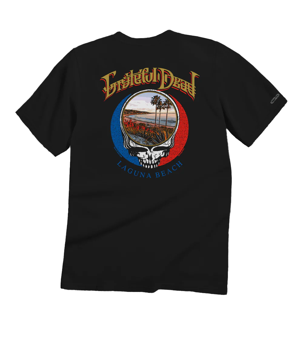 Grateful Dead Laguna Scenic - Black Short Sleeve Crewneck T-Shirt
