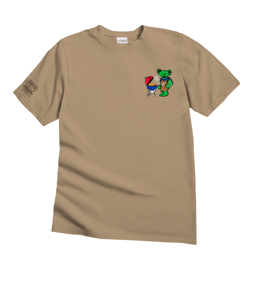 Grateful Dead Papa Bear Grills - Kona Coffee Dyed Short Sleeve Crewneck T-Shirt - Image 4