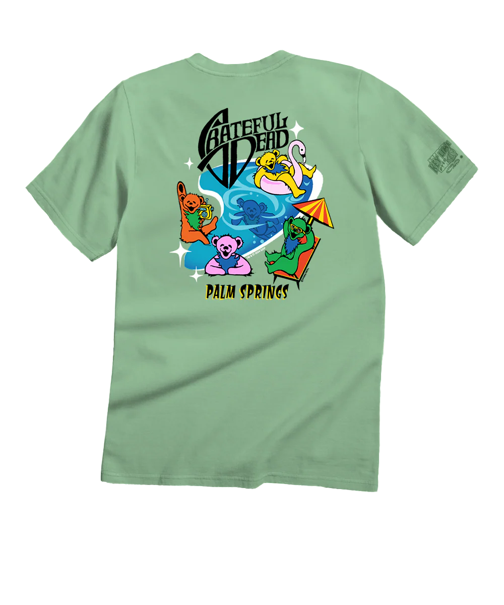 Grateful Dead Pool Party - Key Lime Dyed Short Sleeve Crewneck T-Shirt