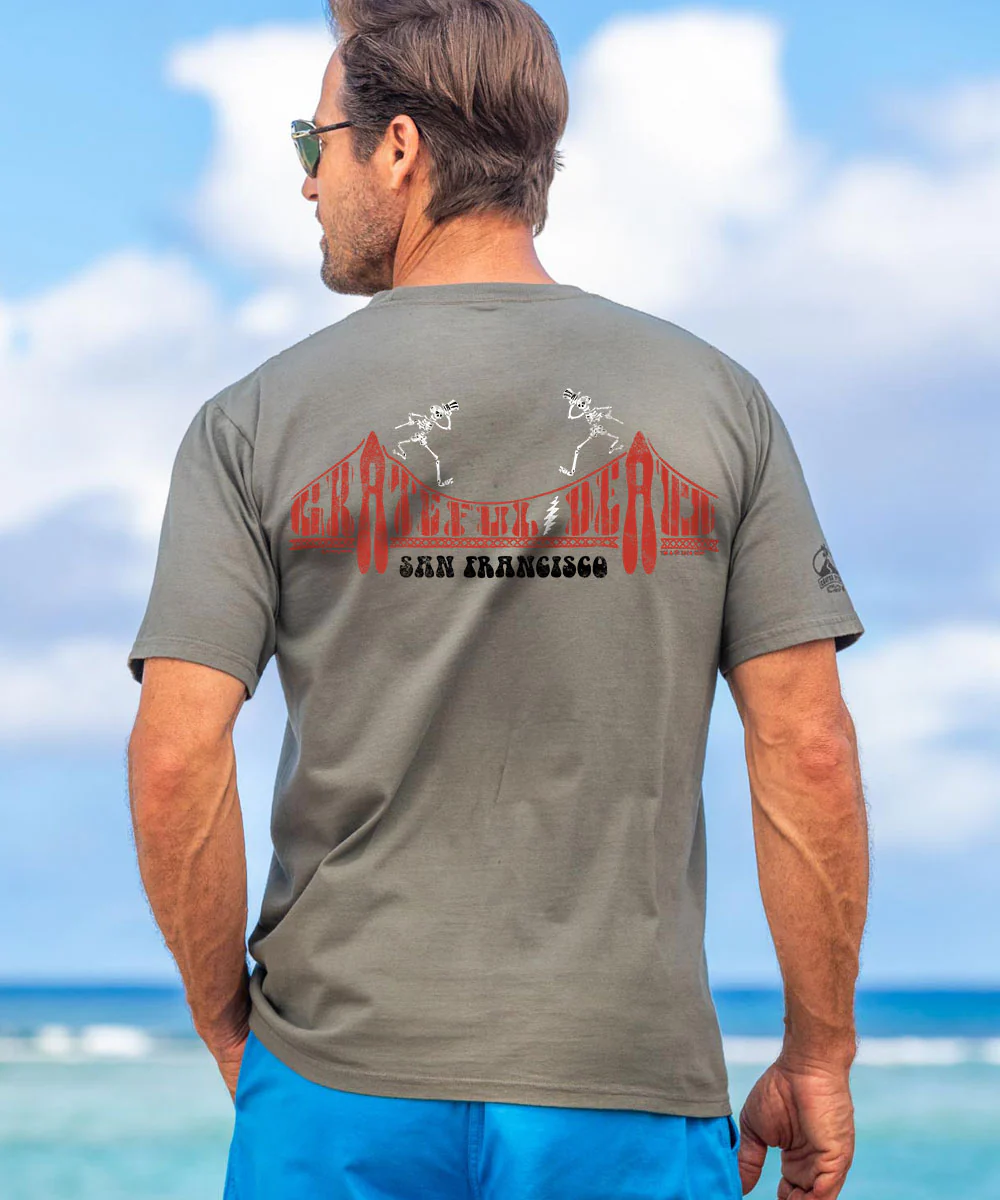 Grateful Dead San Francisco Bridge - Crater Dyed® Short Sleeve Crewneck T-Shirt - Image 2