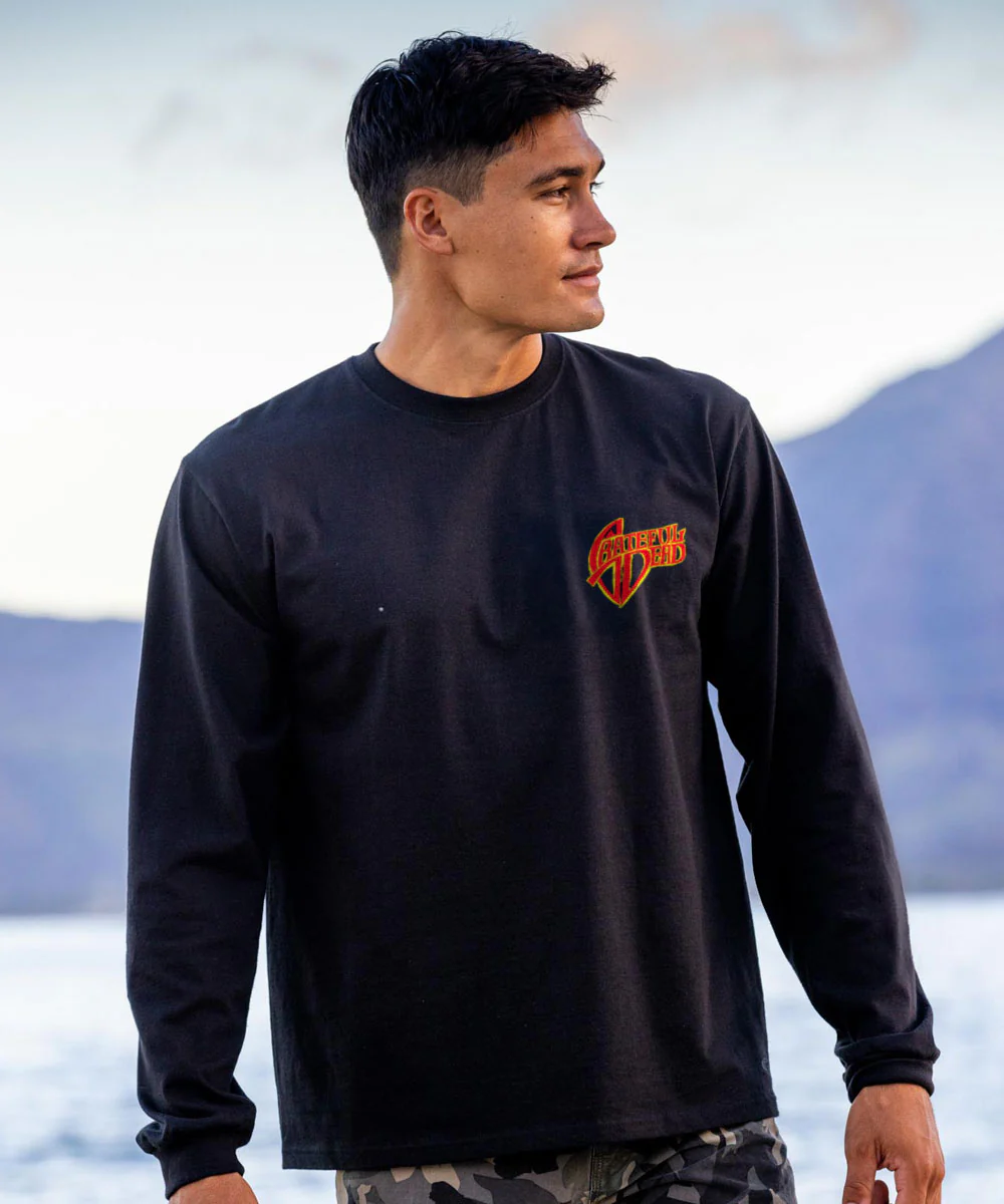 Grateful Dead Snow Bear - Black Long Sleeve Crewneck T-Shirt - Image 3