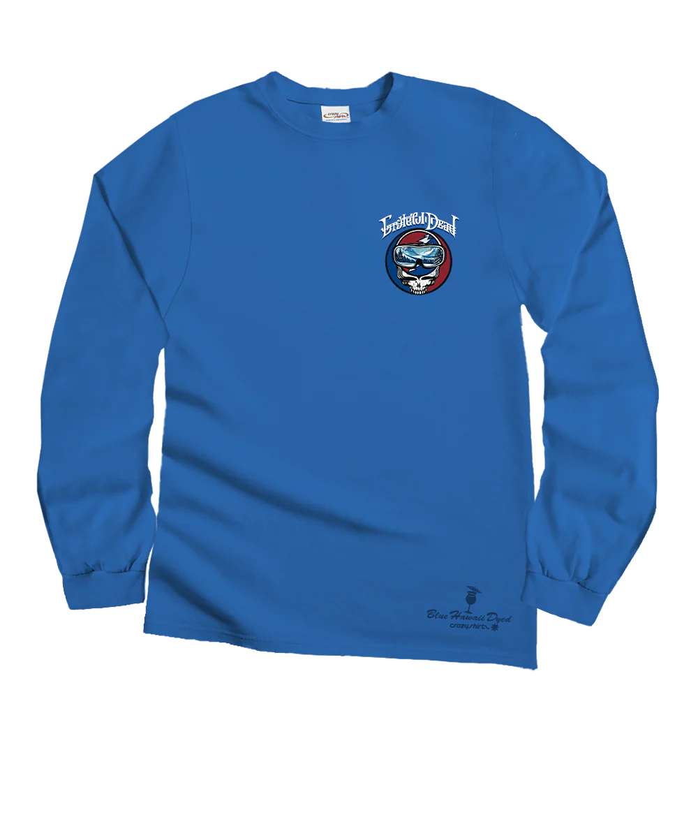 Grateful Dead Vail Scenic - Blue Hawaii Dyed Long Sleeve Crewneck T-Shirt - Image 4