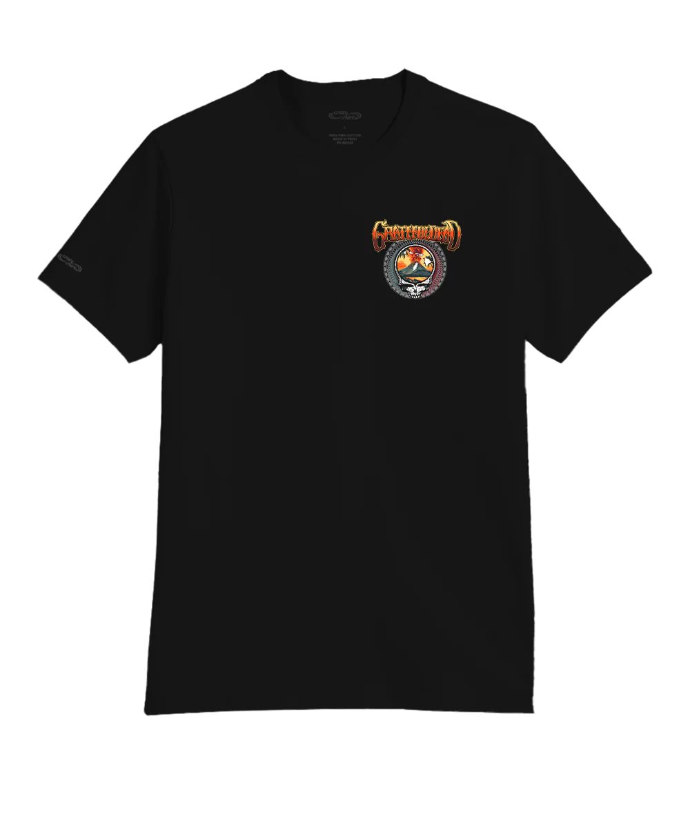 Grateful Dead Volcano - Jet Black Short Sleeve Pima T-Shirt - Image 4