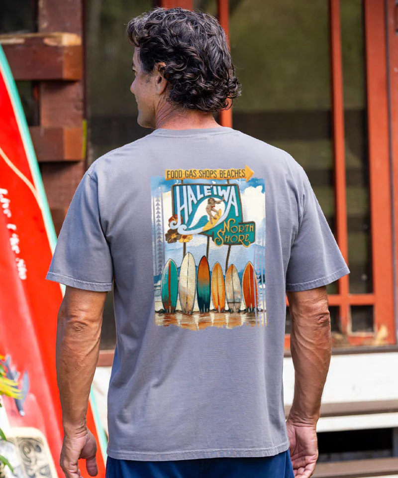 Haleiwa Boards - Crater Dyed® Short Sleeve Crewneck T-Shirt - Image 2