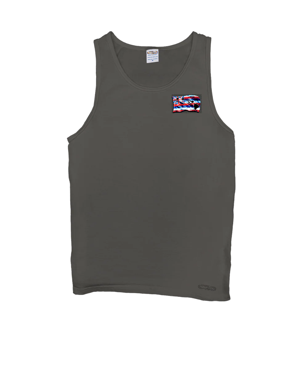 Hawaiian Island Flag - Crater Dyed® Sleeveless Tank Top - Image 4