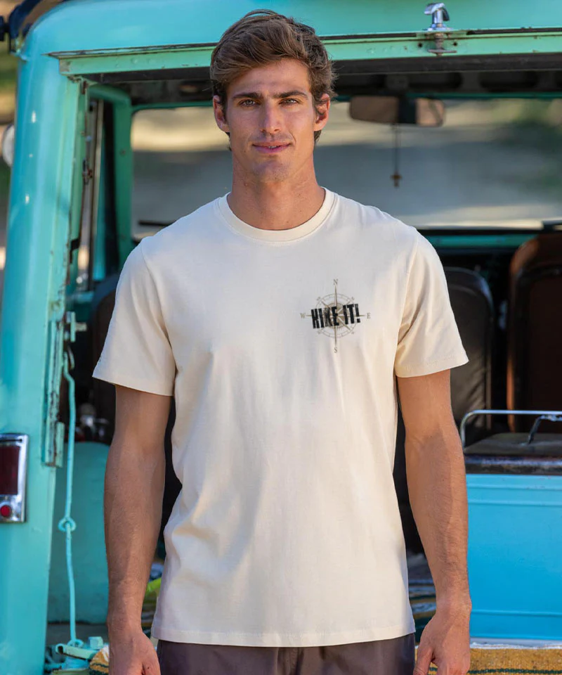 Hike It - Sand Short Sleeve Pima T-Shirt - Image 3