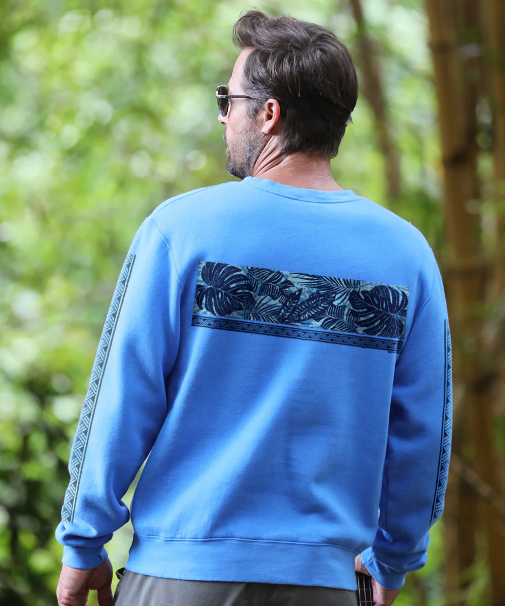 Holo Holo Band - Blue Hawaii Dyed Long Sleeve Sweatshirt - Image 3