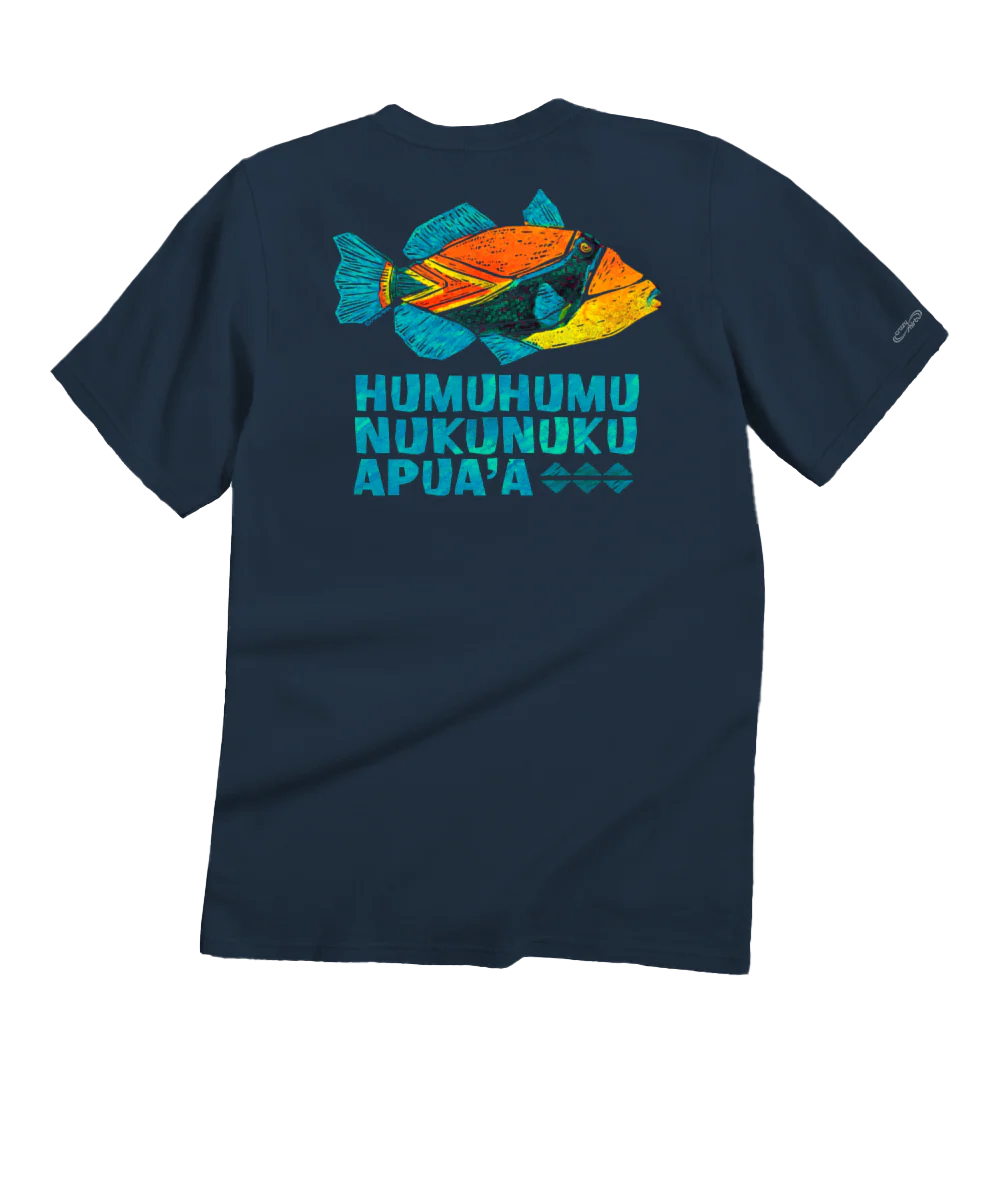 Humu Kalakoa - Navy Short Sleeve Crewneck T-Shirt