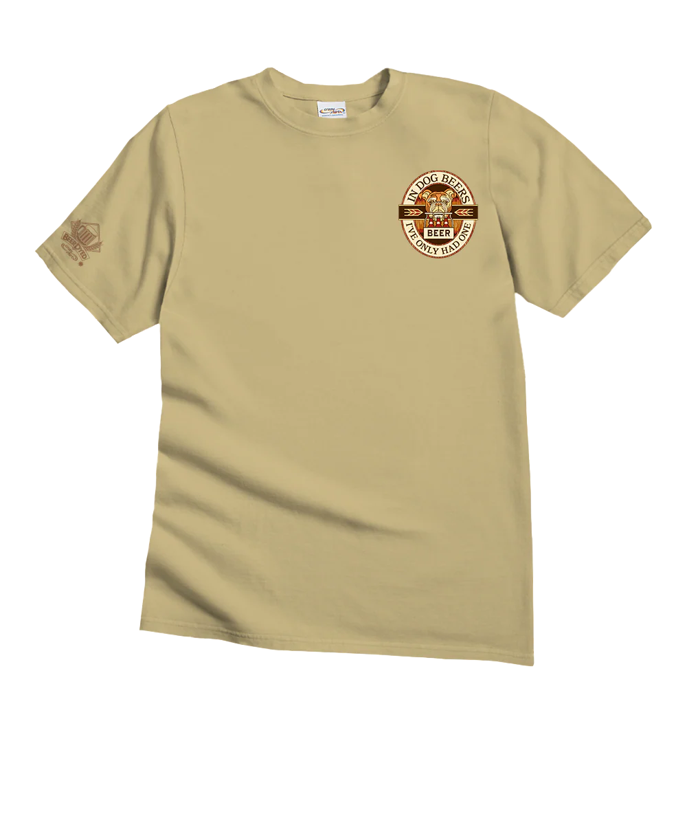 In Dog Beers - Beer Dyed Short Sleeve Crewneck T-Shirt - Image 4