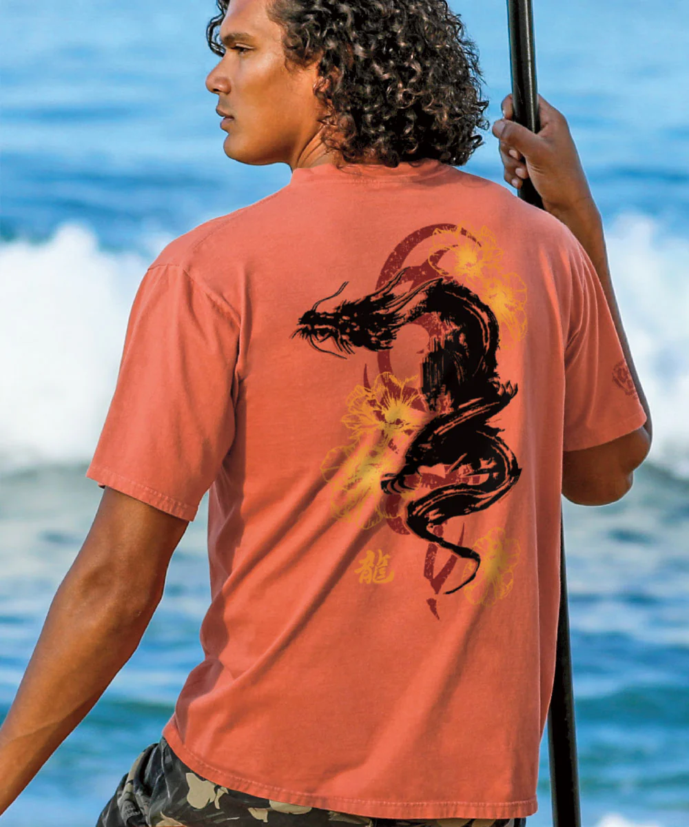 Ink Dragon - Chile Dyed Short Sleeve Crewneck T-Shirt - Image 2