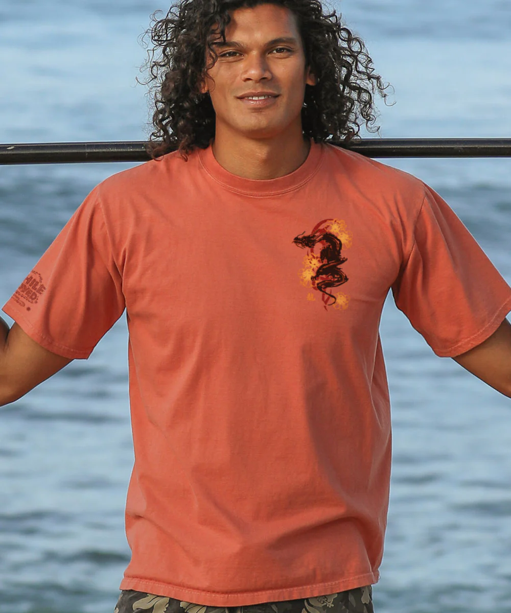 Ink Dragon - Chile Dyed Short Sleeve Crewneck T-Shirt - Image 3