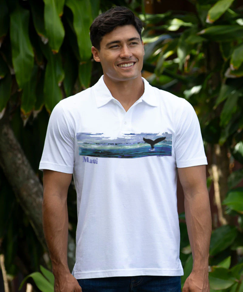 Into Blue - White Short Sleeve Pima Polo - Image 2