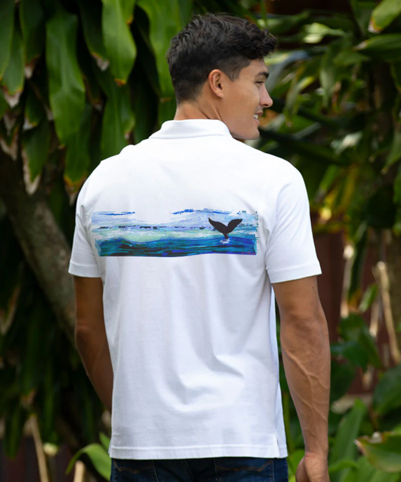 Into Blue - White Short Sleeve Pima Polo - Image 3