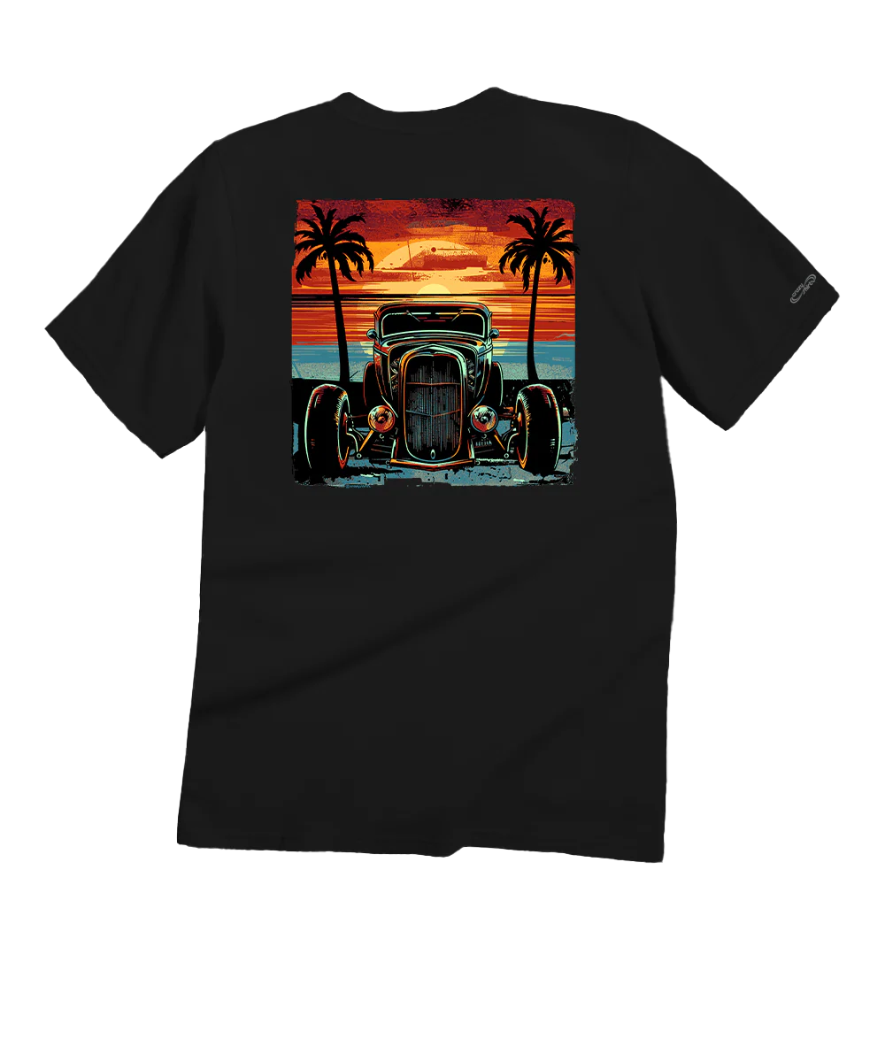 Island Hot Rod - Black Short Sleeve Crewneck T-Shirt
