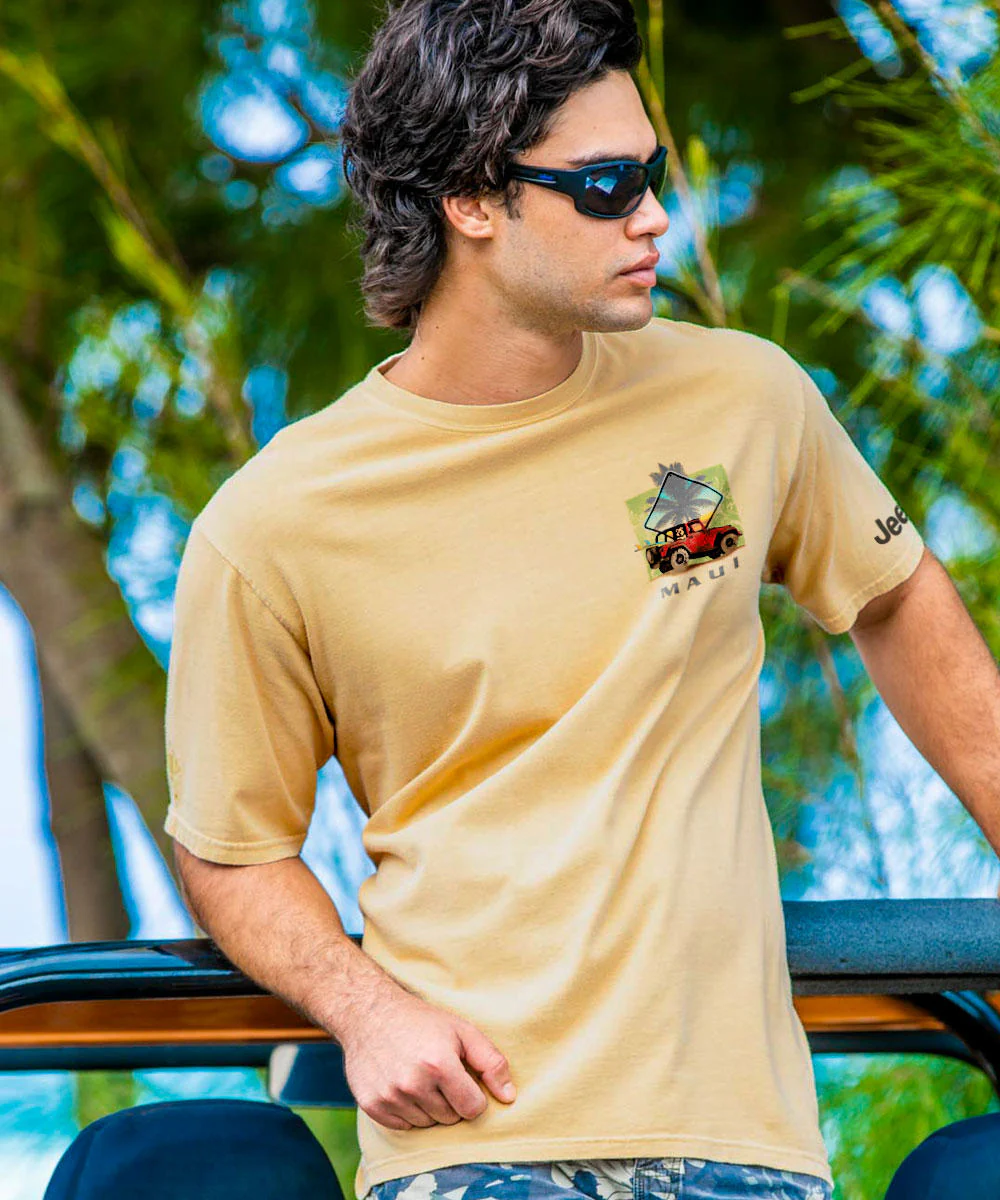 Jeep® Hana Jeep - Beer Dyed Short Sleeve Crewneck T-Shirt - Image 3