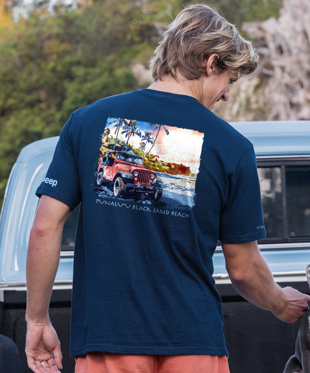 Jeep® Punaluu - Navy Short Sleeve Crewneck T-Shirt - Image 2