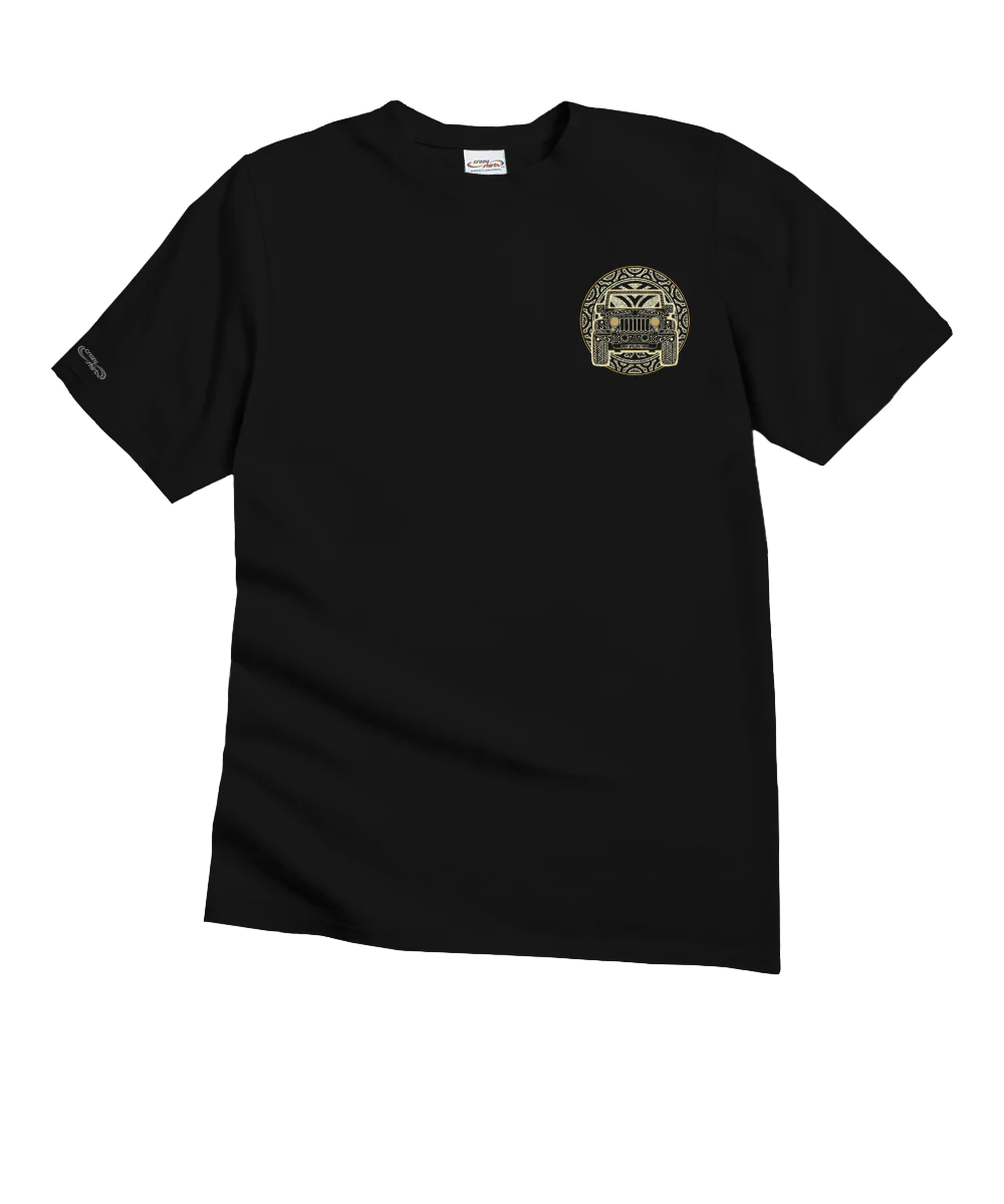 Jeep® Tribal Jeep - Black Short Sleeve Crewneck T-Shirt - Image 4
