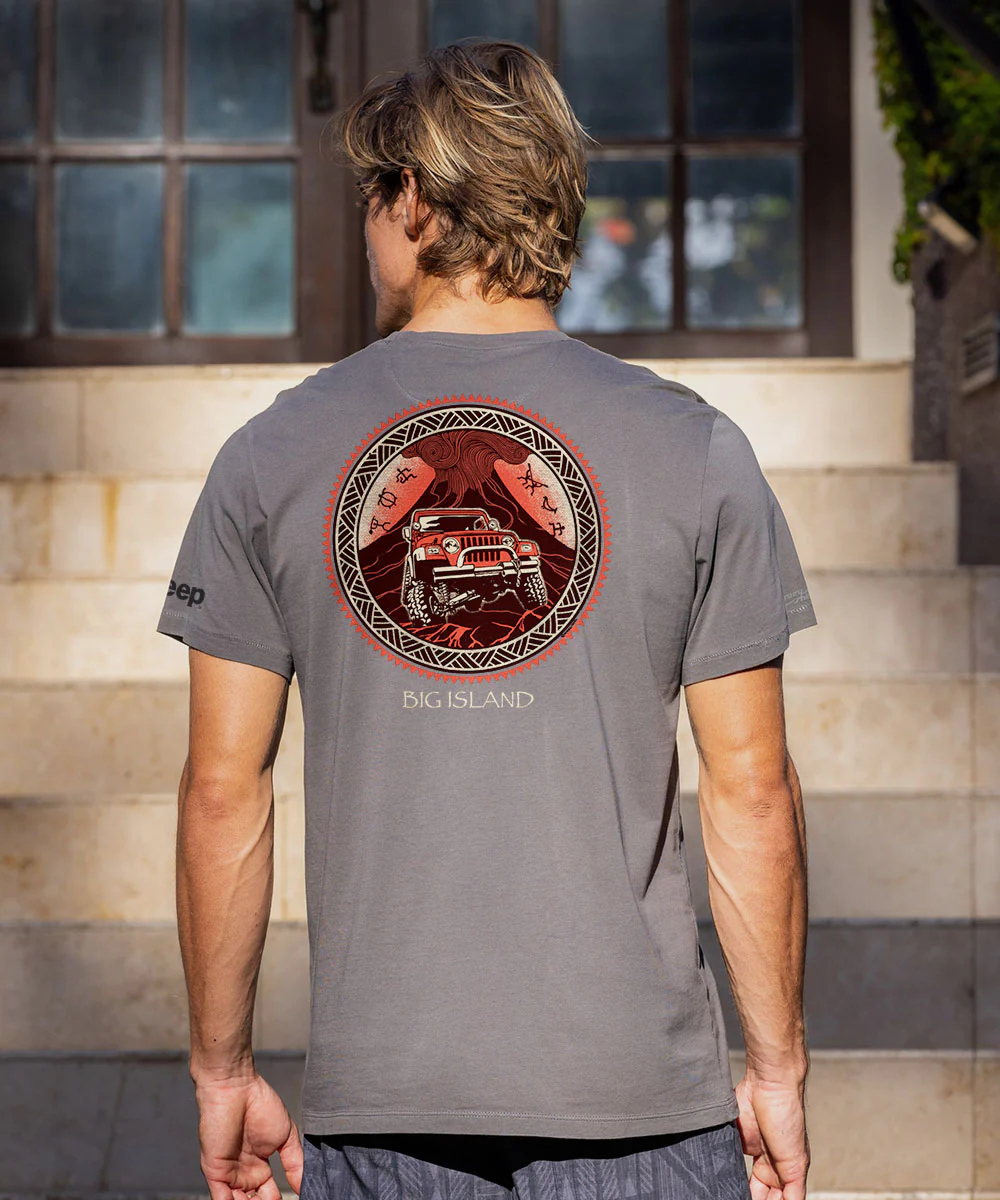 Jeep® Volcano - Smoke Short Sleeve Pima T-Shirt - Image 2