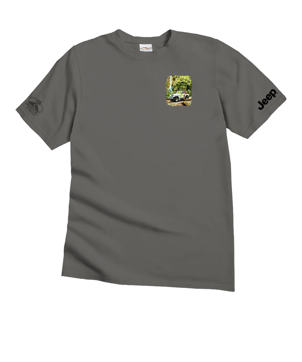 Jeep Waterfall - Crater Dyed® Short Sleeve Crewneck T-Shirt - Image 4