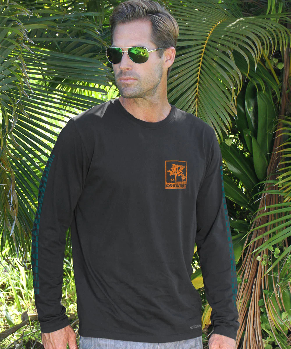 Joshua Tree - Jet Black Long Sleeve Pima T-Shirt - Image 3