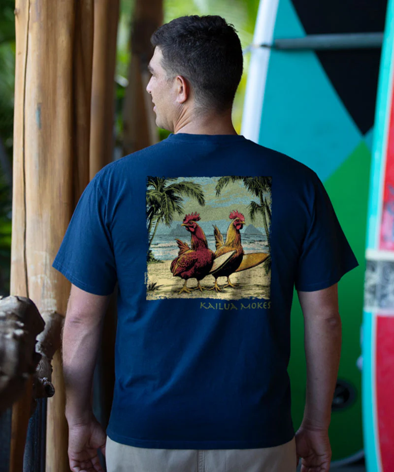 Kailua Mokes - Navy Short Sleeve Crewneck T-Shirt - Image 2