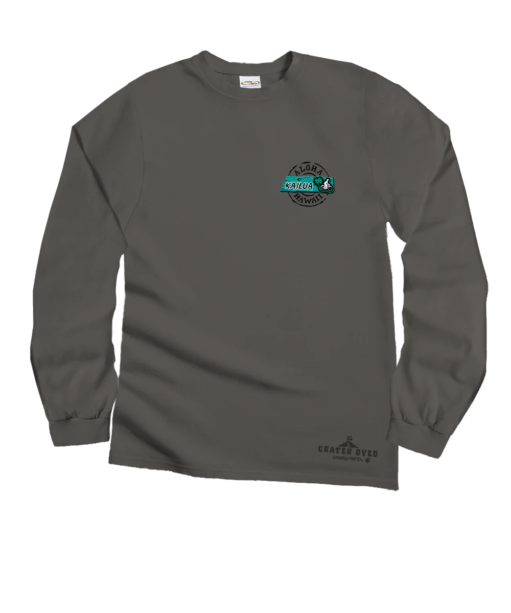 Kailua Signs - Crater Dyed® Long Sleeve Crewneck T-Shirt - Image 4