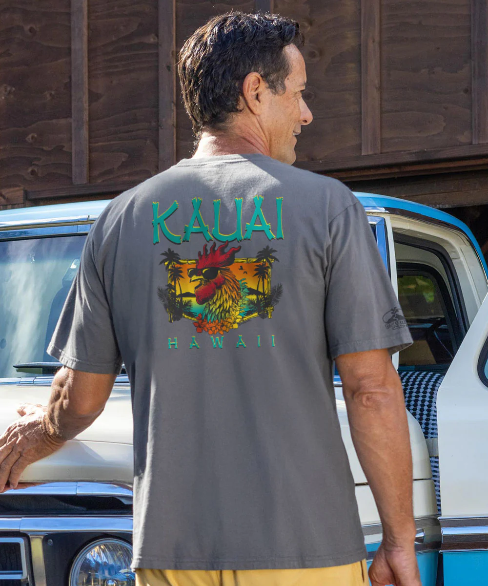 Kauai Chicken - Crater Dyed® Short Sleeve Crewneck T-Shirt - Image 2