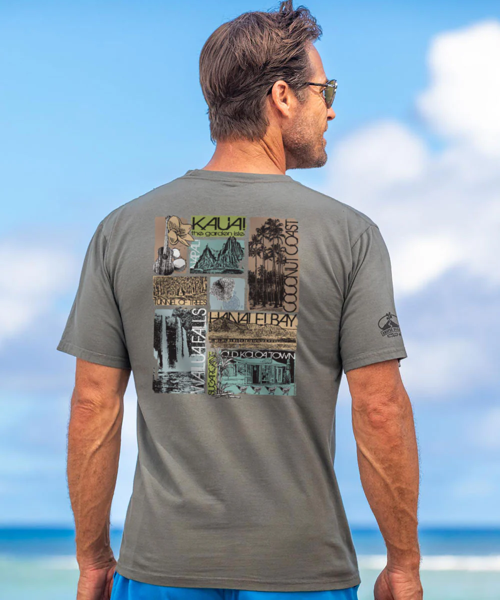 Kauai Collage - Crater Dyed® Short Sleeve Crewneck T-Shirt - Image 2