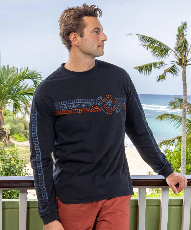 Kawa Kawa Band - Black Long Sleeve Crewneck T-Shirt - Image 2