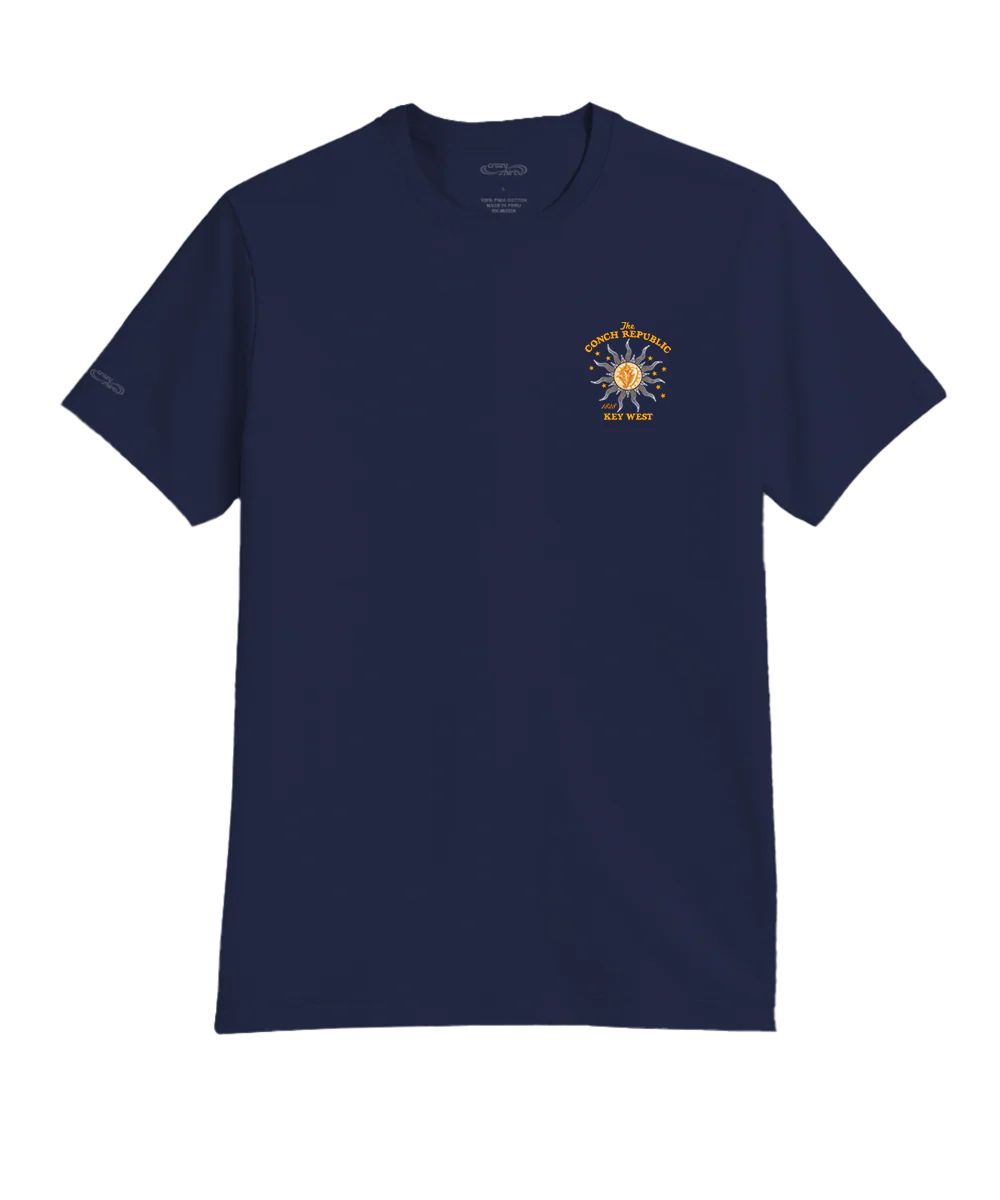 Key West Conch Republic - Indigo Short Sleeve Pima T-Shirt - Image 4