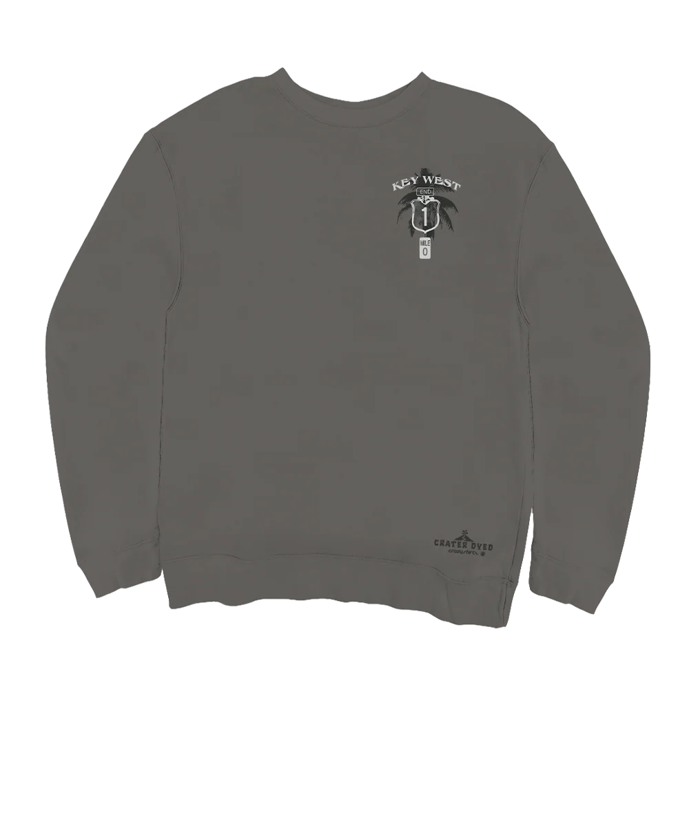 Key West Sign - Crater Dyed® Long Sleeve Sweatshirt - Image 4