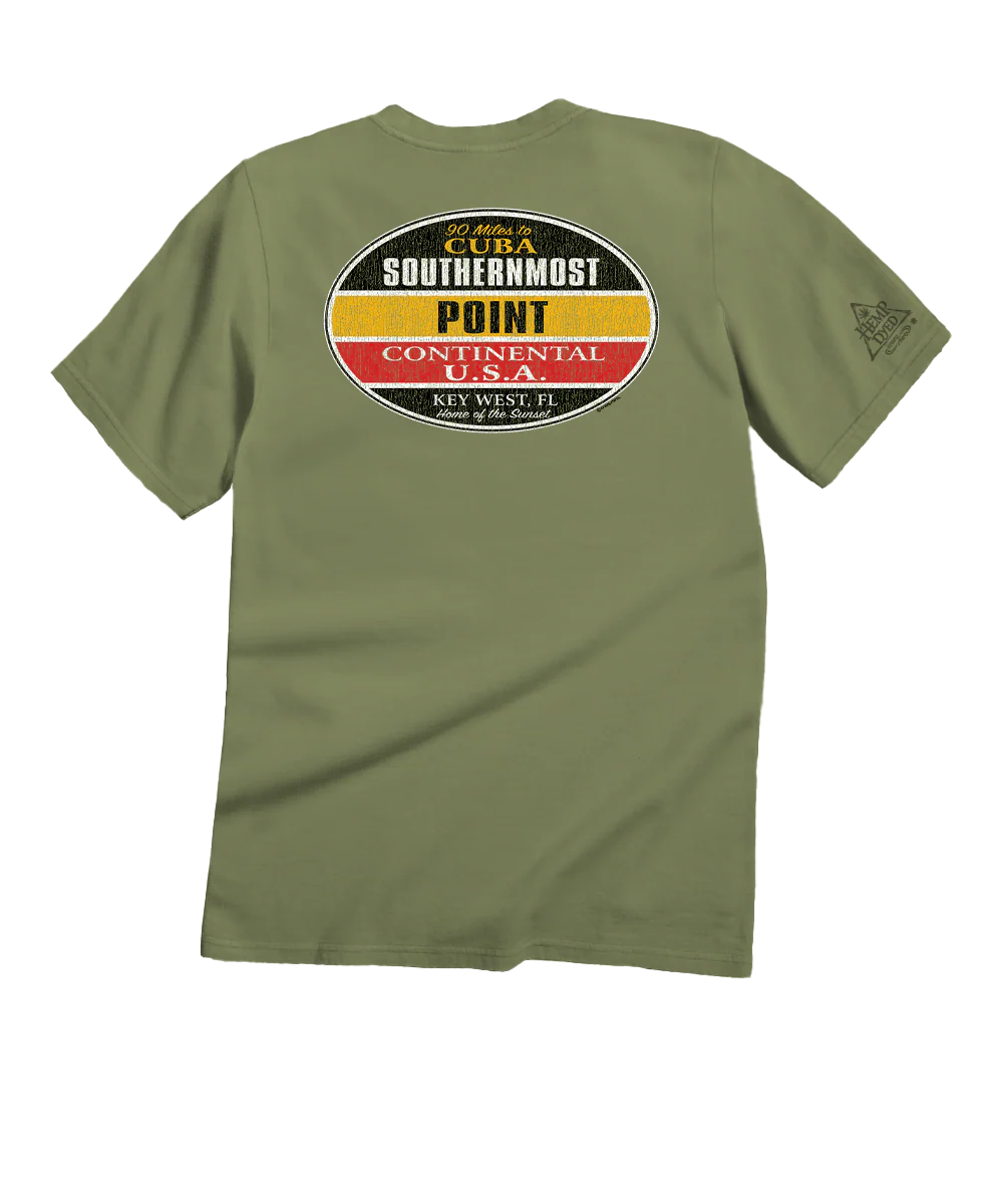 Key West To Cuba - Hemp Dyed Short Sleeve Crewneck T-Shirt