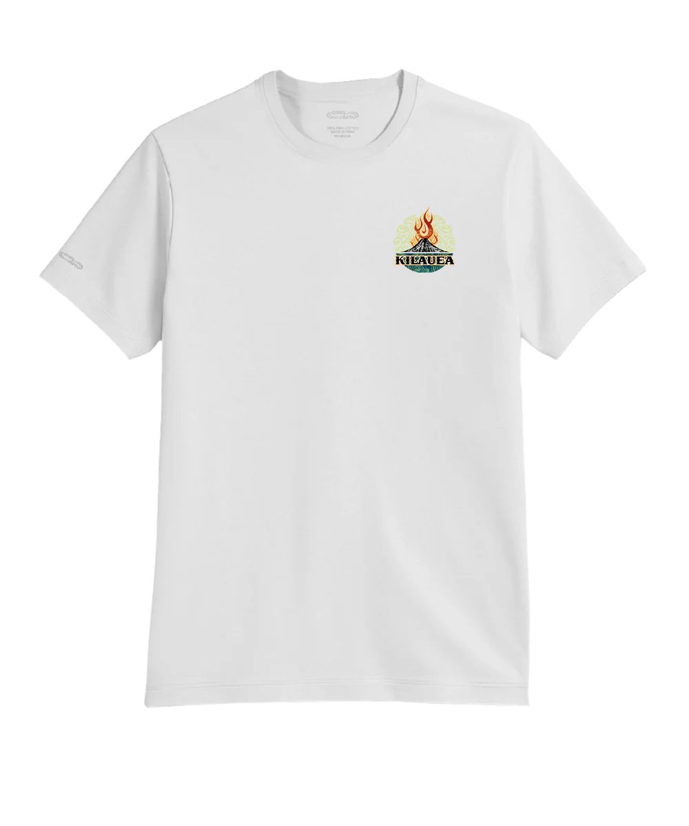 Kilauea Flame - White Short Sleeve Pima T-Shirt - Image 4