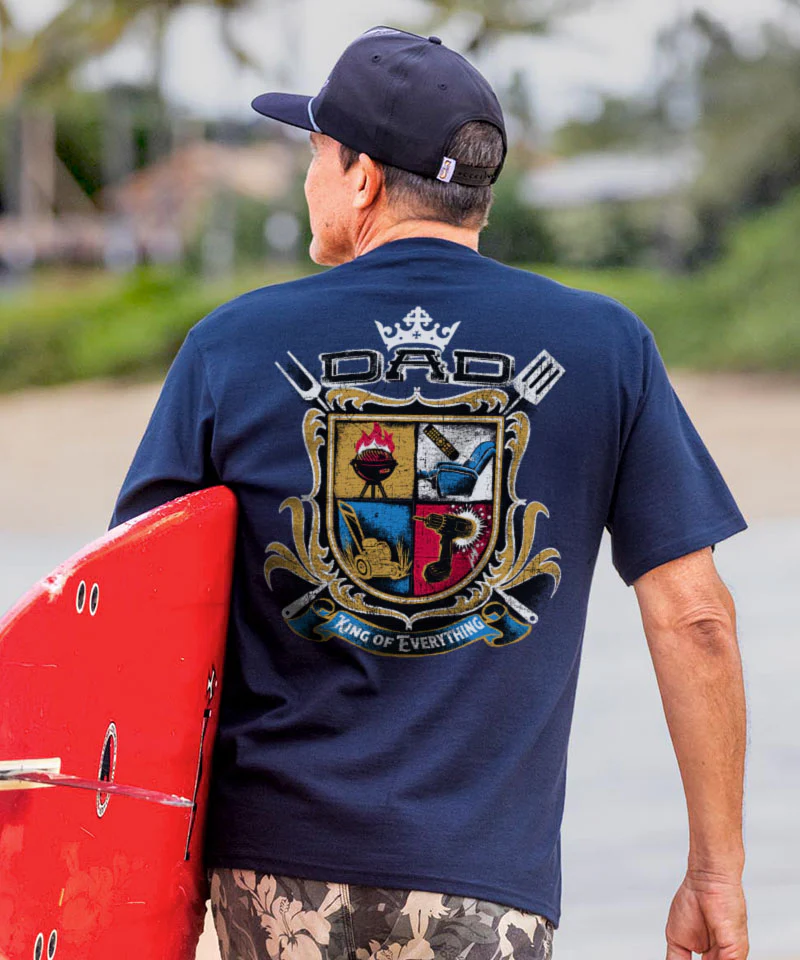 King Of Everything - Navy Short Sleeve Crewneck T-Shirt - Image 2