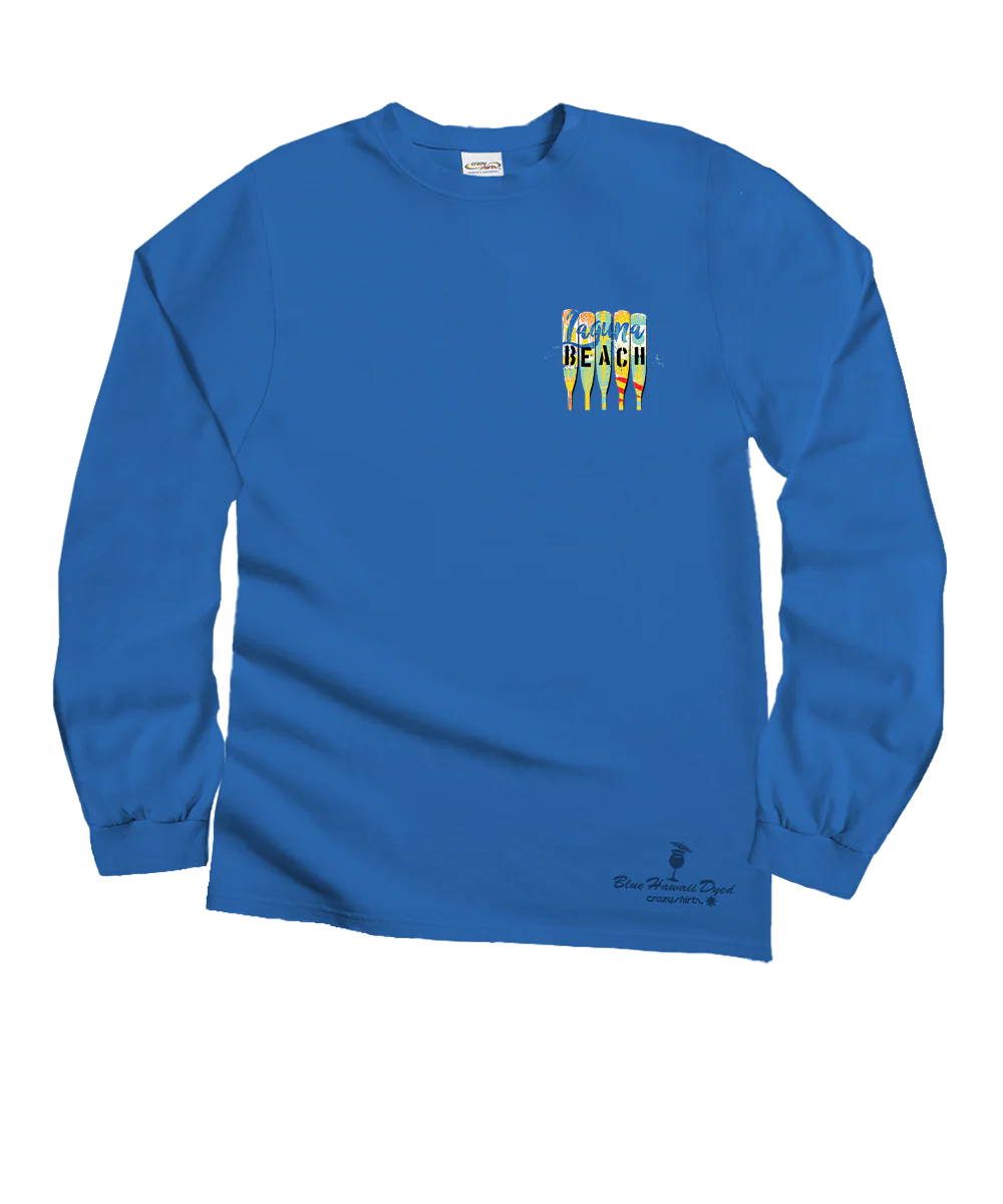 Laguna Beach Oars - Blue Hawaii Dyed Long Sleeve Crewneck T-Shirt - Image 4