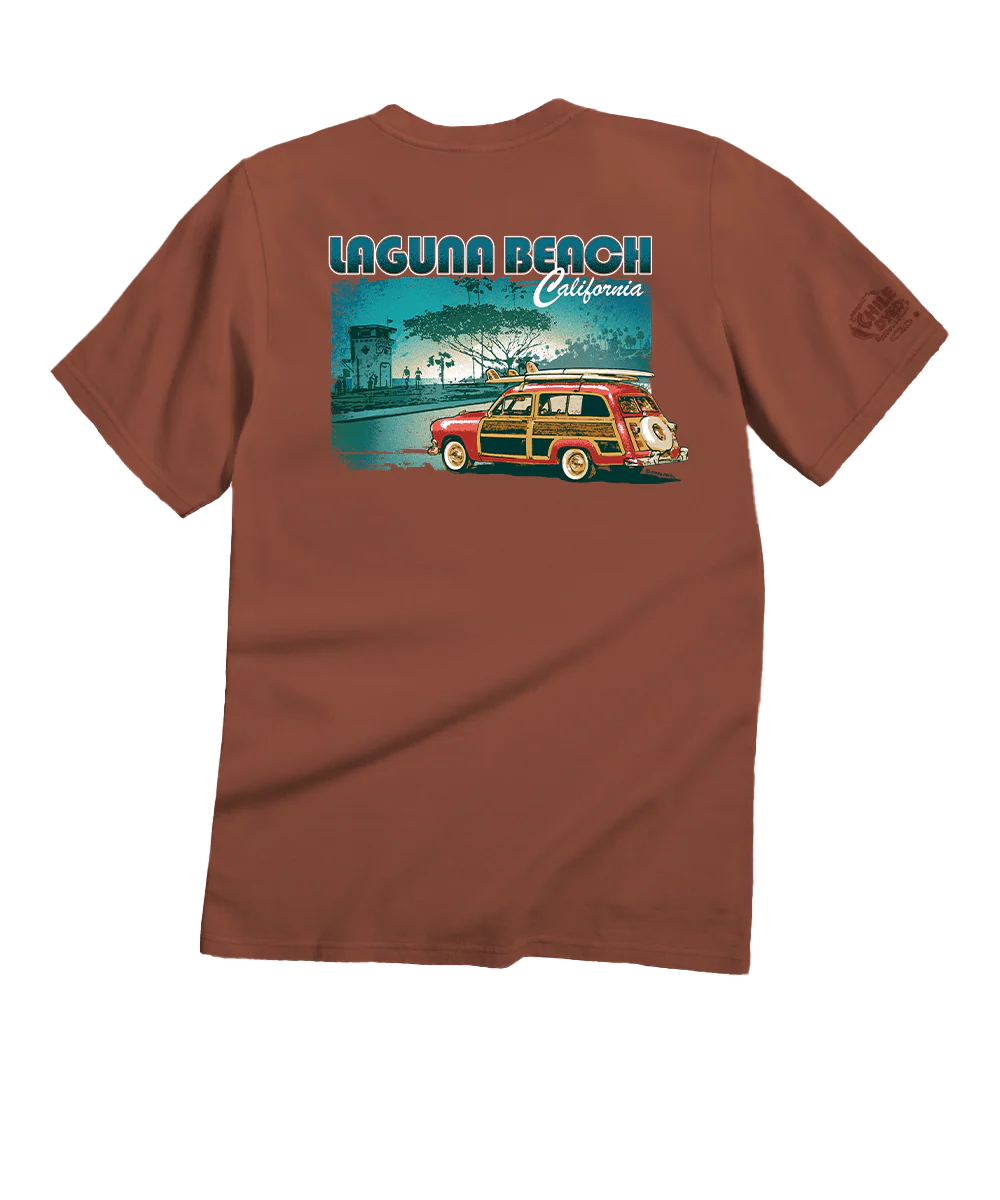 Laguna Beach Woody - Chile Dyed Short Sleeve Crewneck T-Shirt