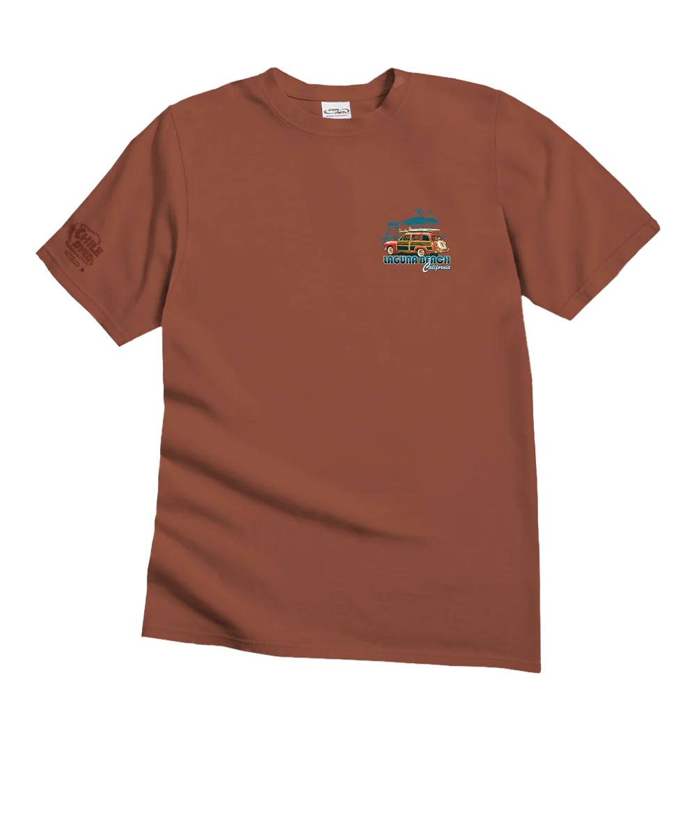 Laguna Beach Woody - Chile Dyed Short Sleeve Crewneck T-Shirt - Image 4