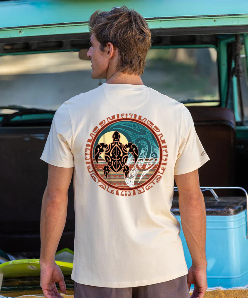 Land And Sea - Sand Short Sleeve Pima T-Shirt - Image 2