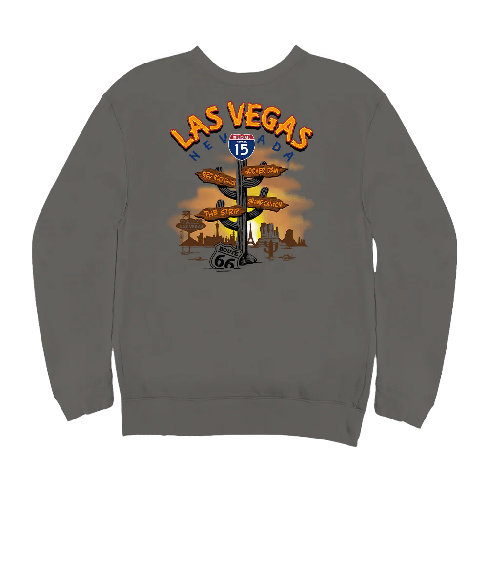 Las Vegas Signs - Crater Dyed® Long Sleeve Sweatshirt