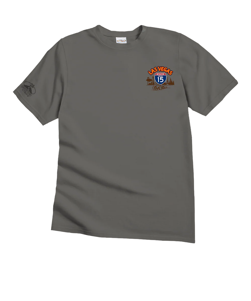 Las Vegas Signs - Crater Dyed® Short Sleeve Crewneck T-Shirt - Image 4